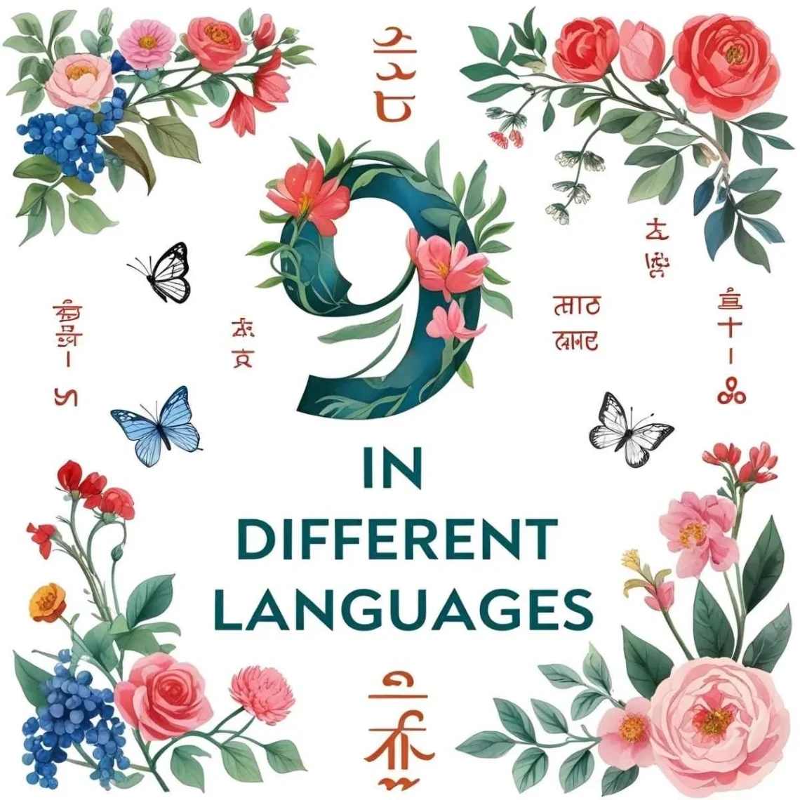 9 in different languages
