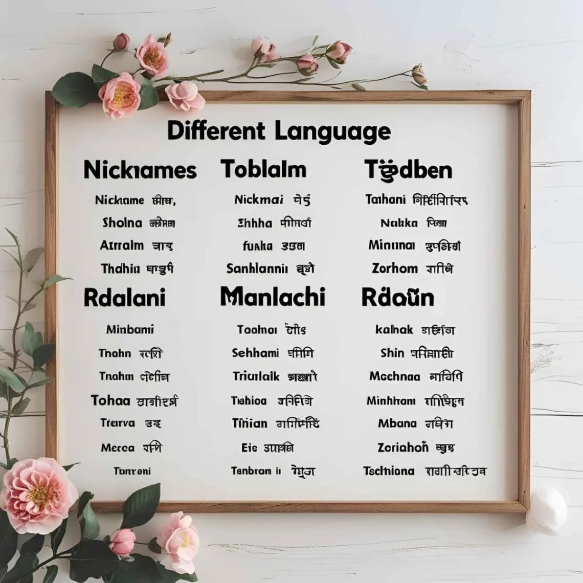 nicknames in different languages