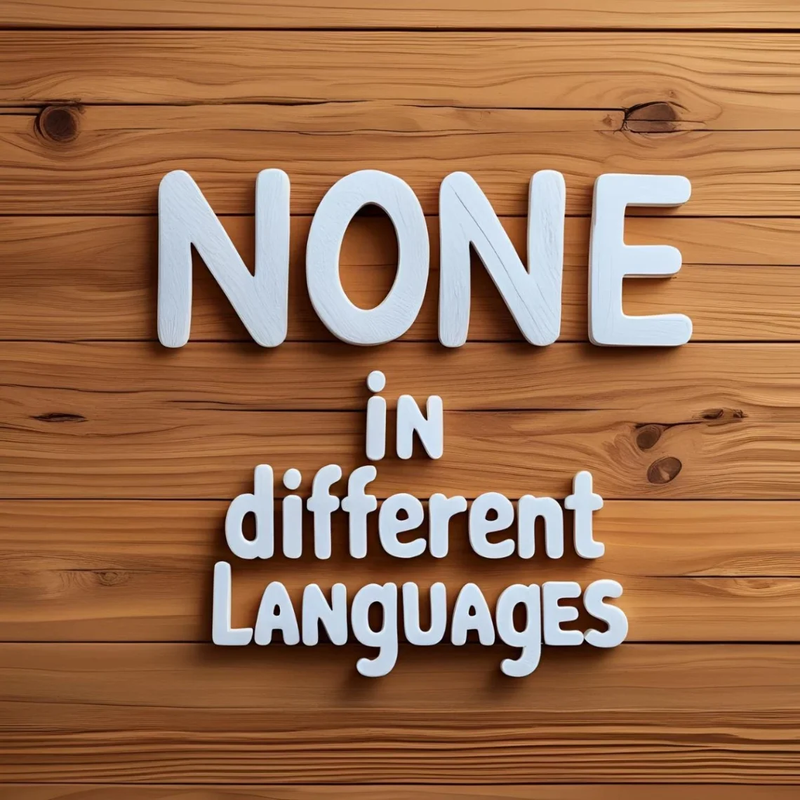 none in different languages