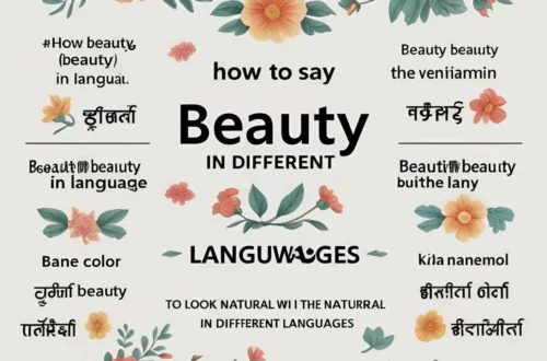 how to say beauty in different languages