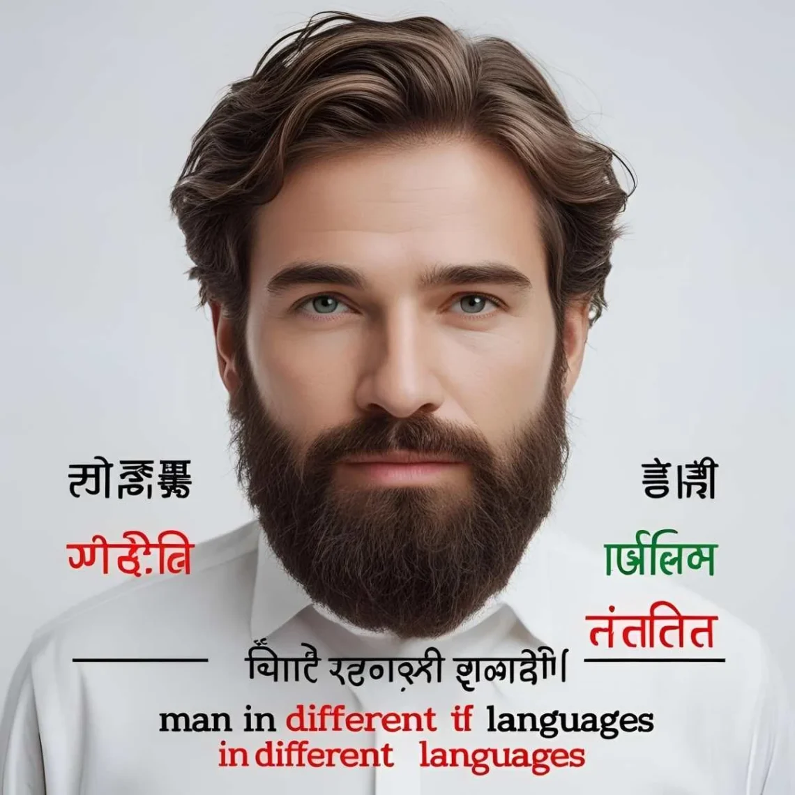 man in different languages