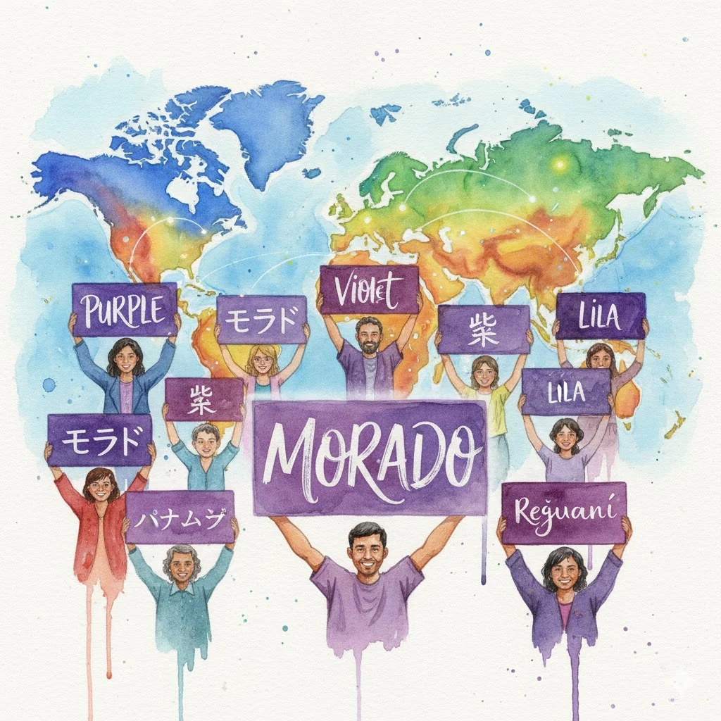 how do you say purple in spanish