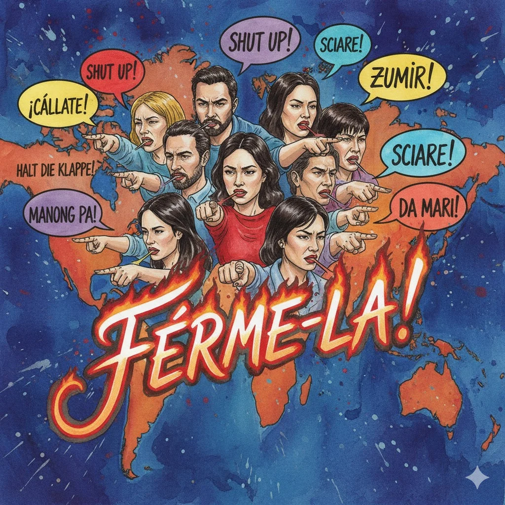 how do you say shut up in french