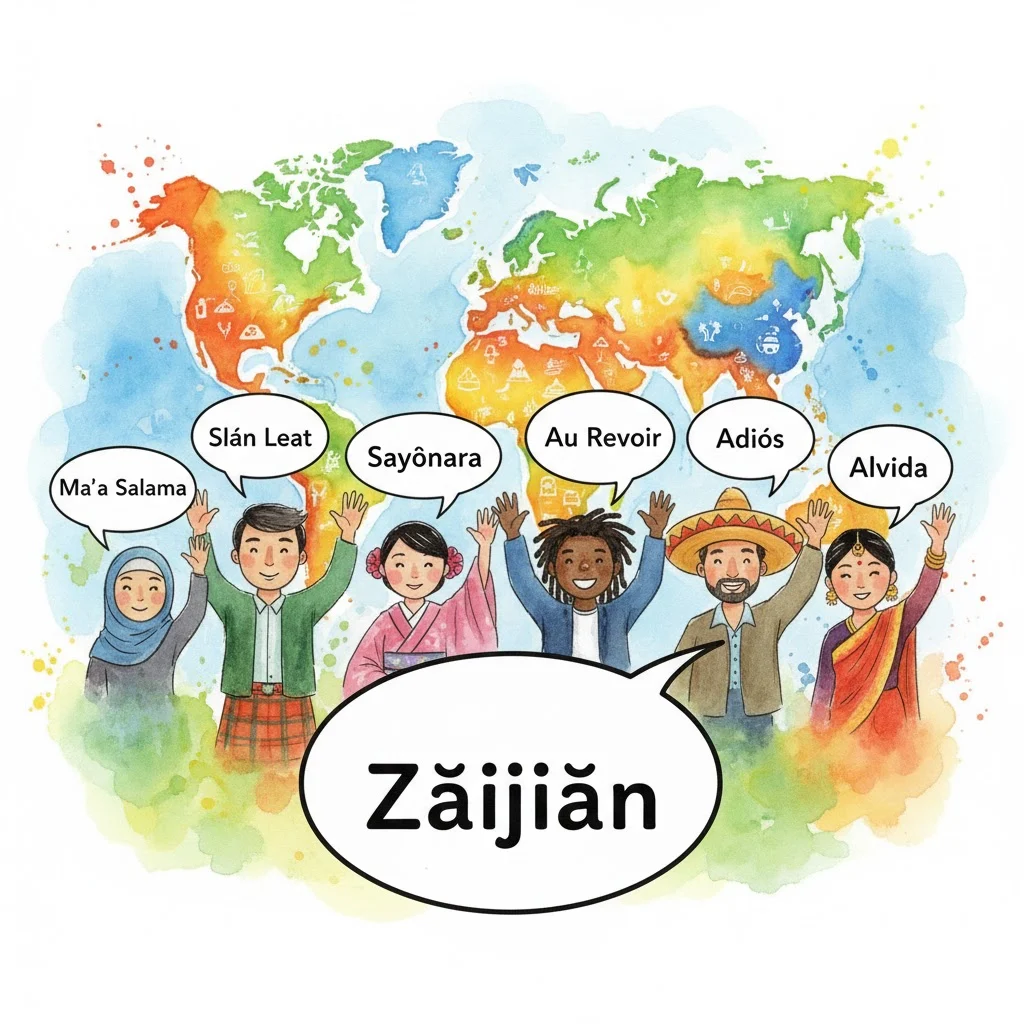 how to say goodbye in chinese