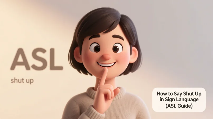 how to say shut up in sign language