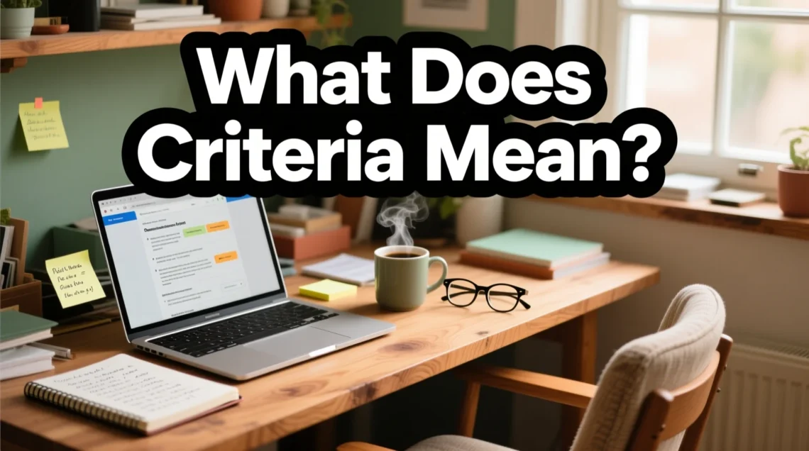 what does criteria mean
