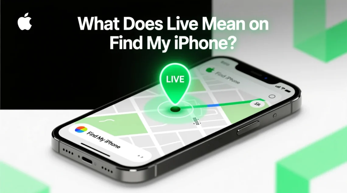 what does live mean on find my iphone
