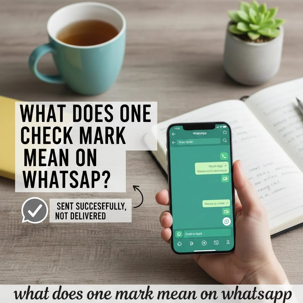 what does one check mark mean on whatsapp