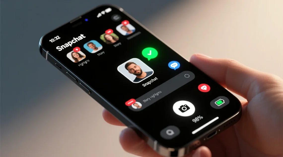 what does the green dot on snap mean