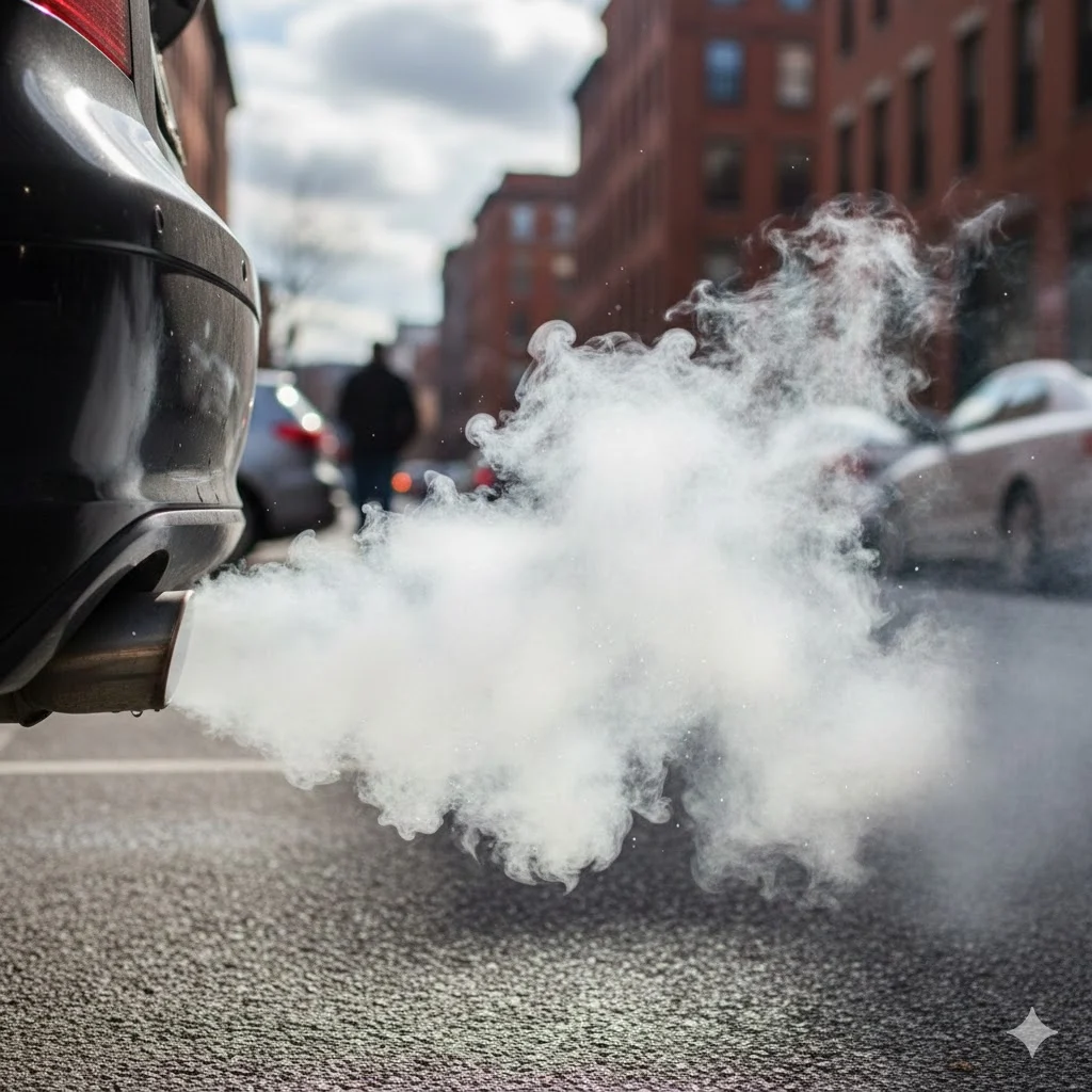 what does white smoke from exhaust mean