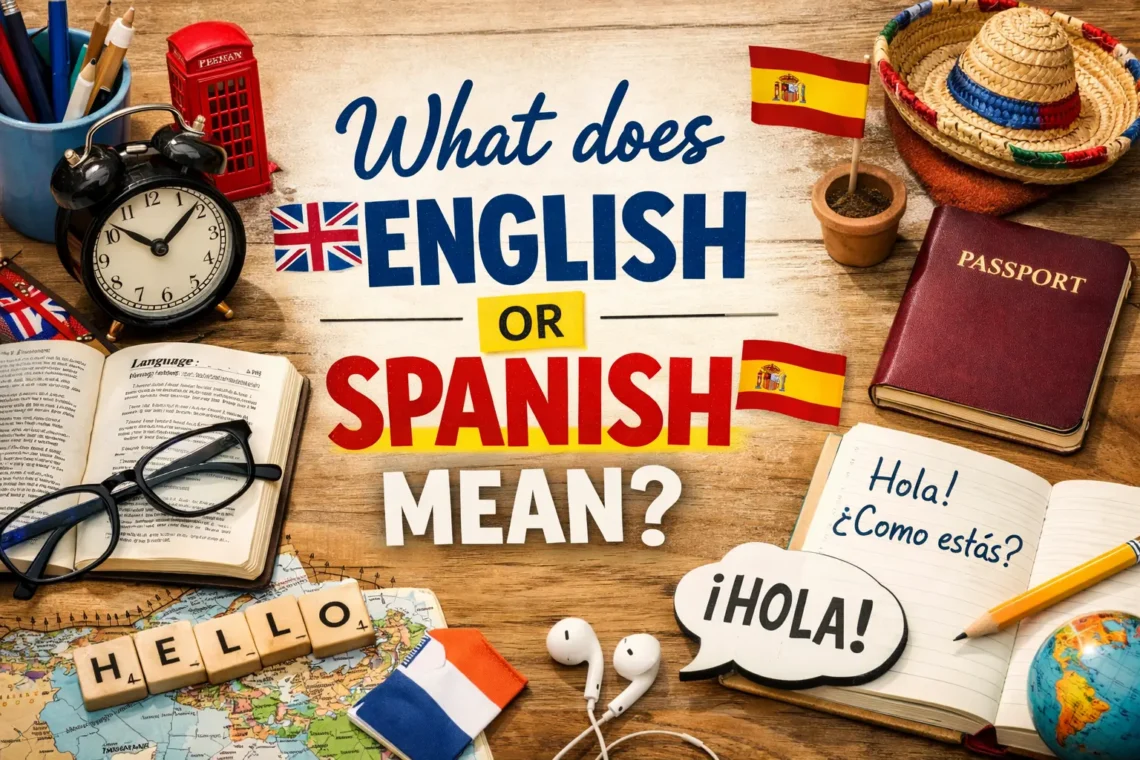 what does english or spanish mean